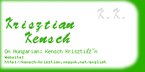 krisztian kensch business card